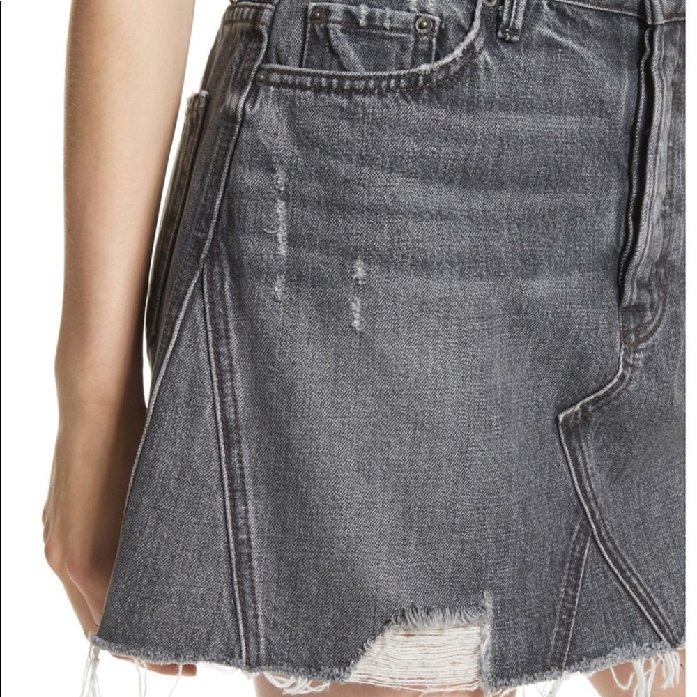 GRLFRND | black/grey mini jean skirt *SIZE 29*